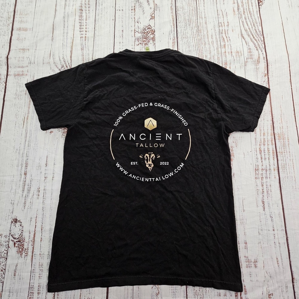Ancient Tallow econscious Black Short Sleeve Cotton T-Shirt Men's L